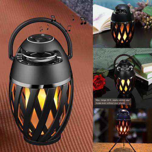 Flame Speaker LED Flame Torch Bluetooth Portable Wireless Outdoor Speaker With Enhanced Bass, LED Fl