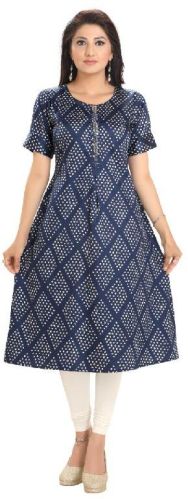 Sanidhi Printed Ladies Blended Cotton Kurtis, Size : M, XL