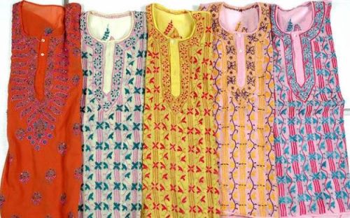 Sanidhi Cotton Ladies Chikankari Kurtis, Technics : Embroidery Work