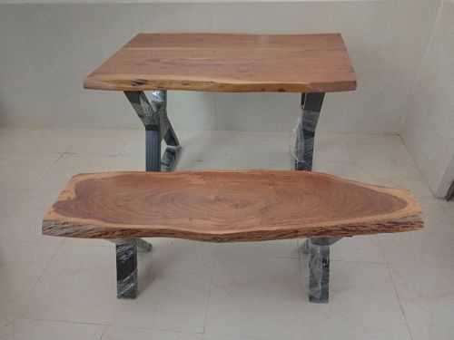 Sagar Art Polished Wood Dining Table Set, Color : Wooden