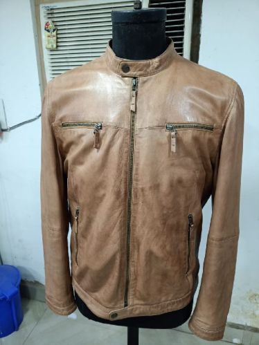 Plain Ladies Leather Jackets, Size : Standard