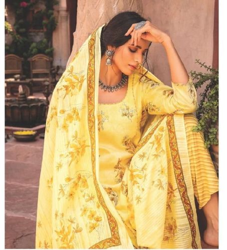 COTTON FOIL PRINT UNSTITCHED SALWAR SUIT SET