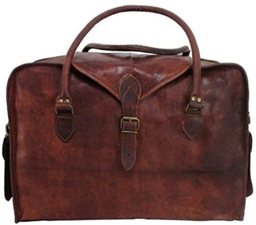 Brown Leather Sports Shoulder Duffle Bag, For Daily Life, Gender : Unisex