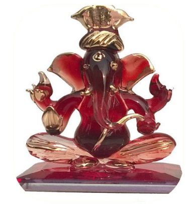 AFAST Crystal Natkhat Ganesha Showpiece, For Gifting, Decoration, Feature : Attractive Designs