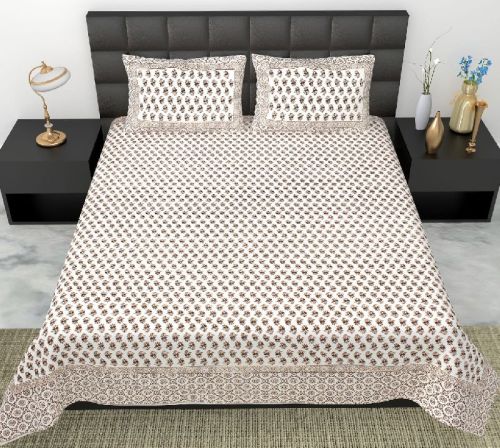 Cotton Printed Double Bedsheet, For Home, Feature : Anti Shrink