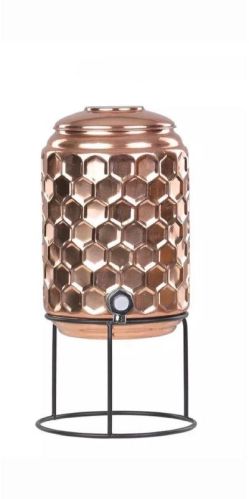 Manual Embossed Copper Water Dispenser, Color : Brown