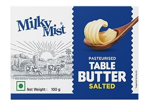 Milky Mist Table Salted Butter, For Cooking, Certification : FSSAI