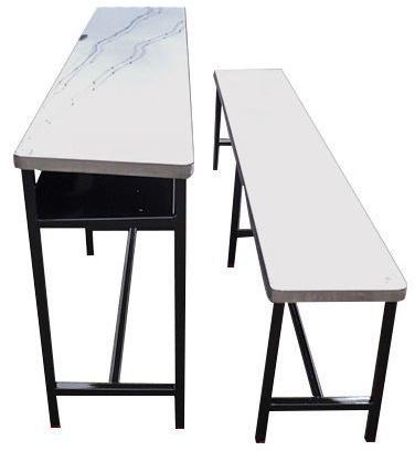 Polished Steel School Desk Bench, Size : Standard