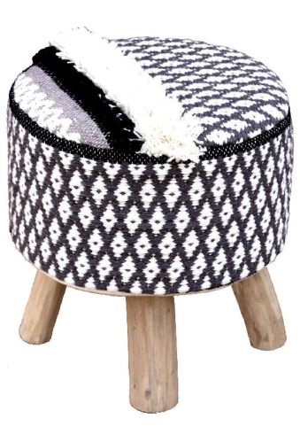 Round Designer Ottoman Stool, For Hotel Shop, Home