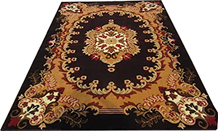 Rectangular Wool Hand Embossed Carpets, For Home, Office, Hotel