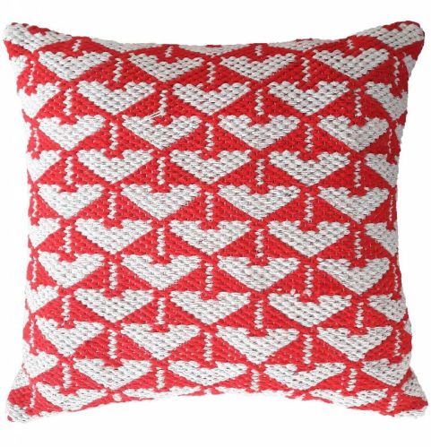 Square Red Cotton Cushions, Size : 12 X 12inch