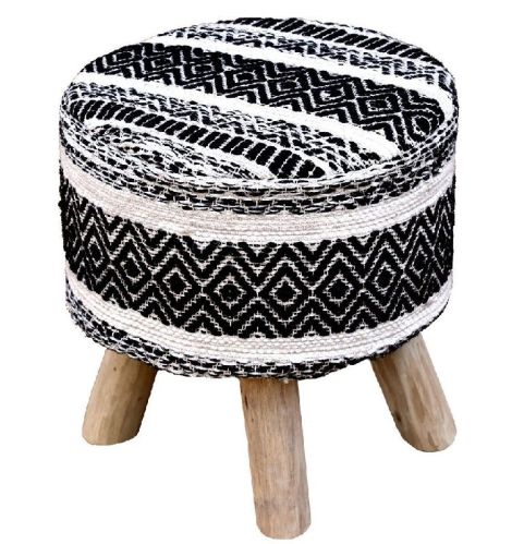 Small Ottoman Stool, For Home, Hotel Shop, Shape : Round