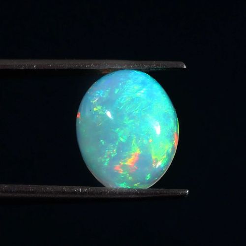 2.50 CTS Natural Ethiopian Opal Cabochon Flashy Fire Gemstone