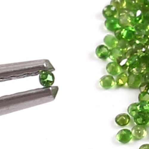 Chrome Diopside Faceted Natural Chrome Diopside Round Shape Gemstones