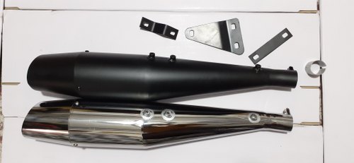 Color Coated 20MnCr5 Steel Dolphin Premium Silencer, Color : Chrome, Black, Etc