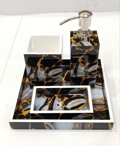 Square MDF Bathroom Set With Enamel Coating, Feature : Durable, Fine Finishing