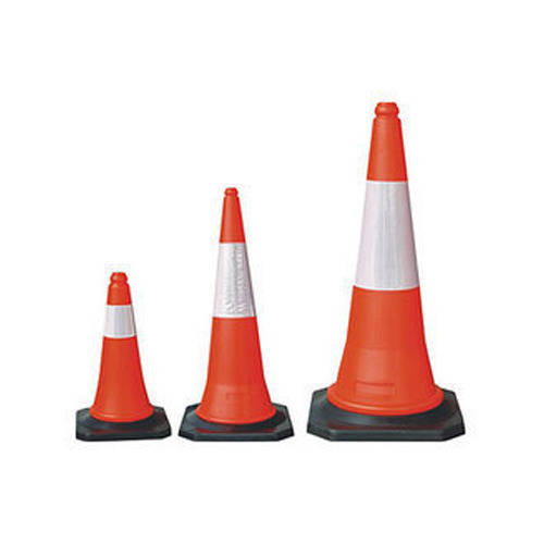 ABS Plastic Traffic Cones, Color : White Orange