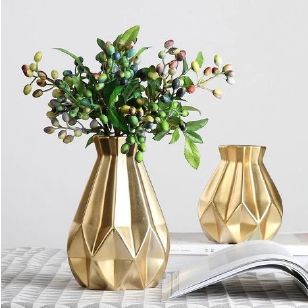 Polished Plain Metal Flower Vase, Shape : Round