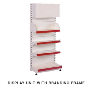 Display Stand With Branding Frame, For Displayc Showroom, Size : Standard