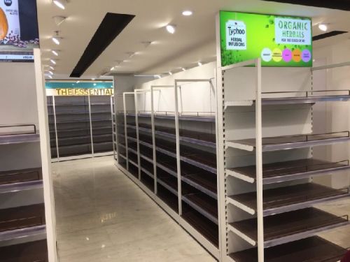 Mild Steel Vegetable Rack, For Commercial, Malls, Supermarket, Feature : Durable, Fine Finished, Good Capacity