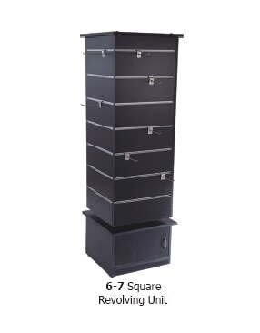 Polished Square Rotating Display Stand, For Shoping Center, Size : Standard
