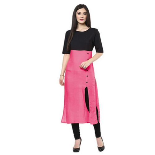 Plain Ladies Trendy Kurti, Size : M, XL, XXL