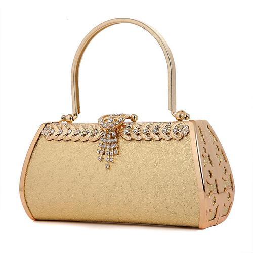 Ladies Wedding Handbags, Closure Type : Zipper