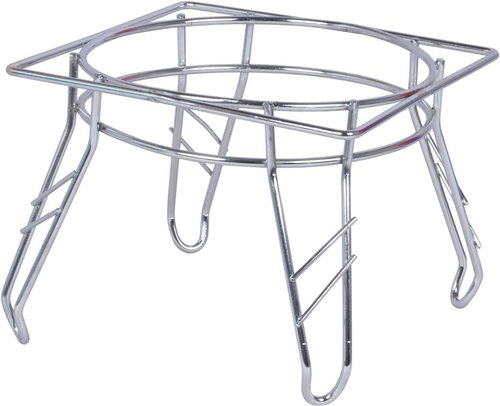 Round Polished SS Water Pot Stand, Color : Silver