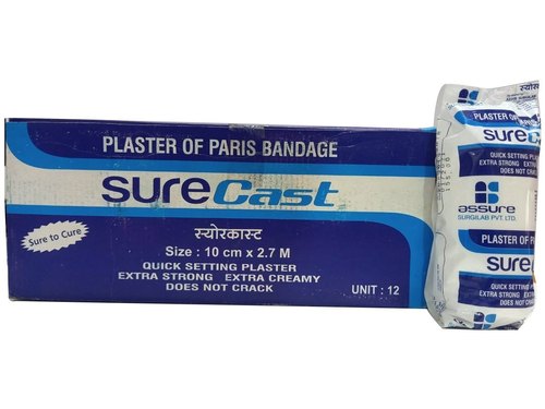 Sure Cast Cotton Plaster Of Paris Bandage, Color : White