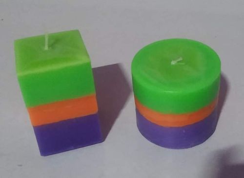 Multicolor Round and Square Shape Scented Candle