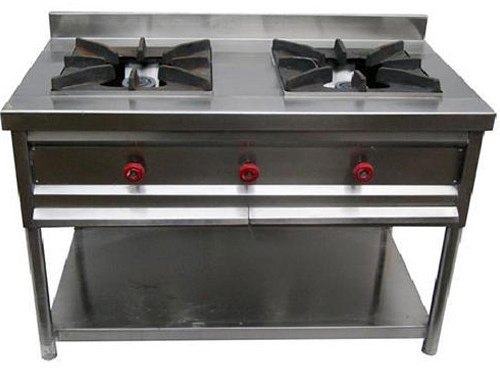 Two Burner Gas Range, Color : Silver