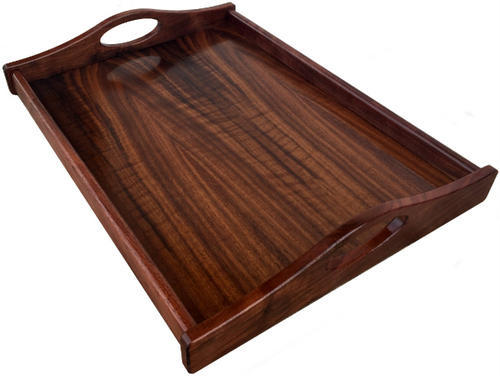 Smooth Wooden Serving Tray, For Home, Hotel, Restaurant