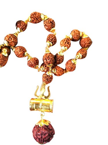 Trishul Rudraksha Mala, Size : Medium