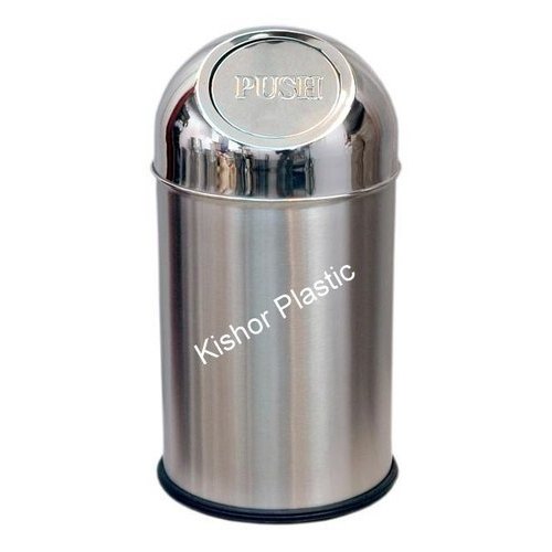 Kishor Plastic Stainless Steel Dustbin, Capacity : 10-45 Ltr