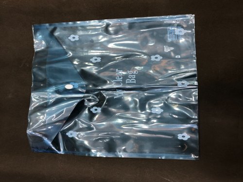 Printed PVC My Clear Bag, Closure Type : Button