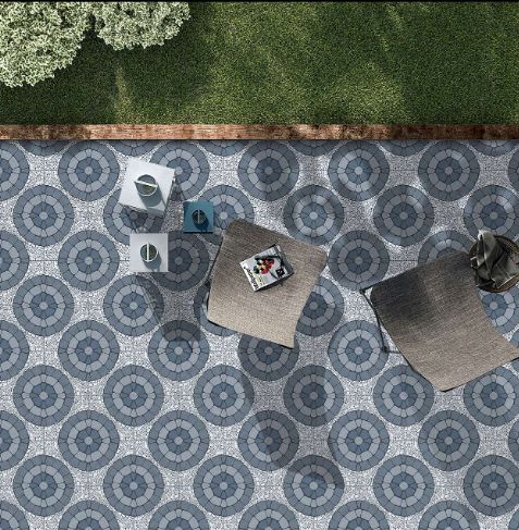 Square Mosaic Blue Heavy Duty Parking Tiles, Size : 400X400mm