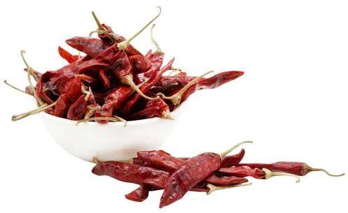 Dried Red Chilli With Stem, Length : 5-7cm