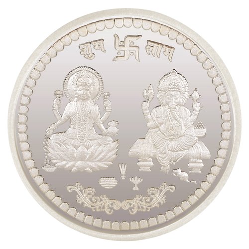 Silver Ganesh Laxmi Coin