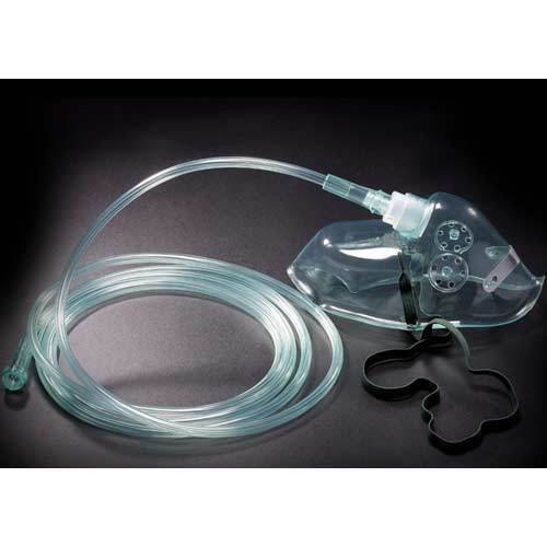 ONTEX PVC Oxygen Mask, Color : Green