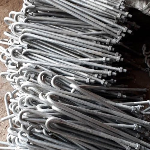 Mohan Industries Mild Steel J Bolt, Size : 6 Inch