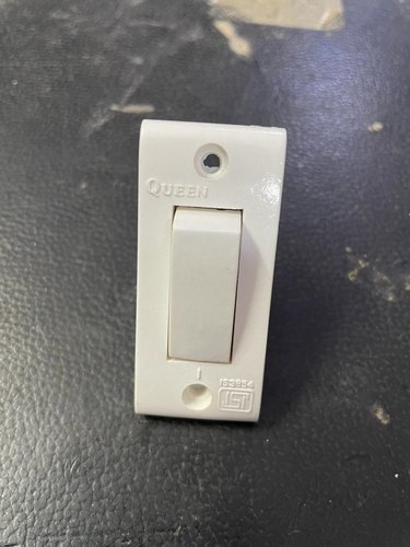 Queen One Way Modular Switch, Color : White