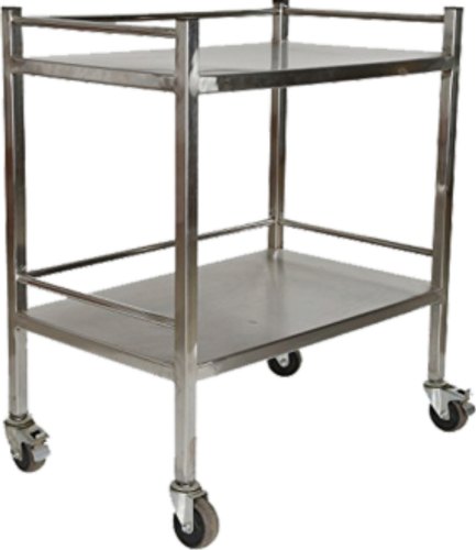 MEDHIRE Stainless Steel Instrument Trolley, Size : 24x18x32 Inch