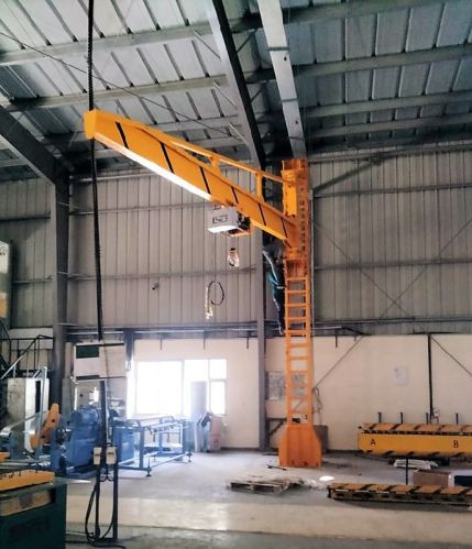 Hydraulic Wall Mounting JIB Crane, For Industrial, Feature : Heavy Weight Lifting
