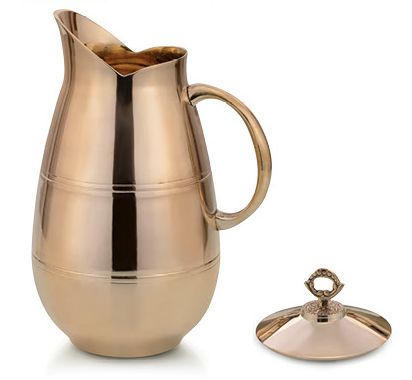 Copper Dolphin Water Pitcher With Lid, Storing Capacity : 1600ml