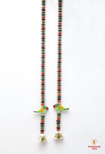 Beads Handmade Door Hanging, Color : Golden