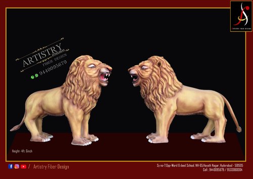 Fiber Lion Statue, For Decoration