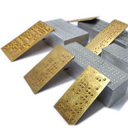 Brass Braille Embossing Die, Color : Golden