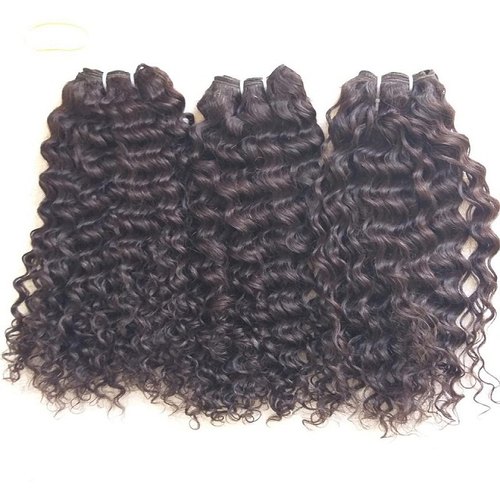 Black VG 100-150gm Steam Brazilian Curly Hair, For Parlour, Personal, Length : 8-32 Inch