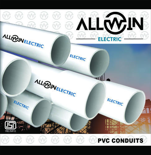 Allwin Electric PVC Conduit Pipes, Length : 5 Meters