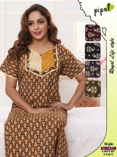 Printed Cotton Sleep Wear, Size : XXL